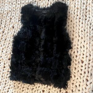SHEIN Black Faux Fur Vest